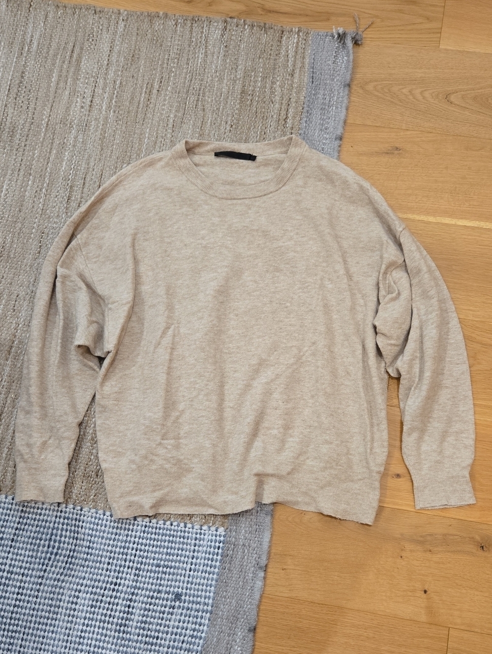 Jenni Kayne Oat Marina Crewneck Sweater, Small, GUC, Cashmere Blend